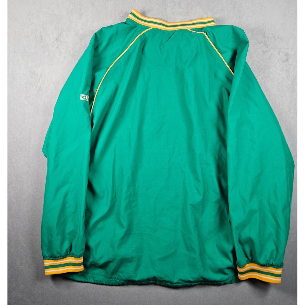 Minnesota North Stars Windbreaker Jacket Mens 2XL Green Spell Out Adjustable Y2K - Picture 2 of 11